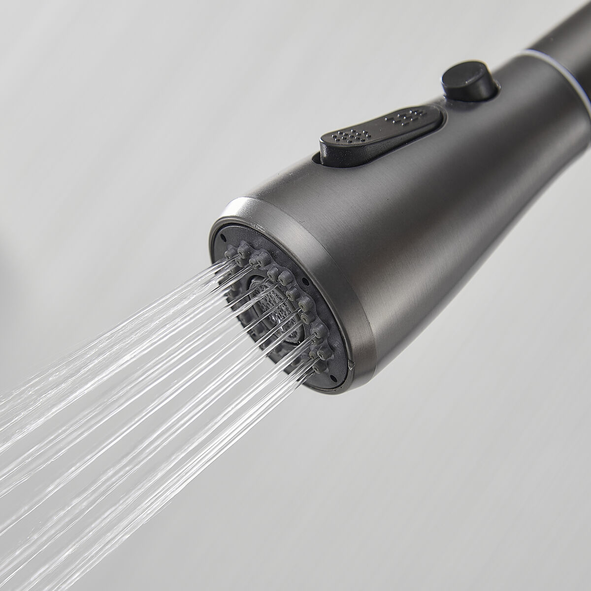 Rubinetto Monocomando Fontastock Grigio Acciaio Inossidabile Ceramica Forma A C - Image 5