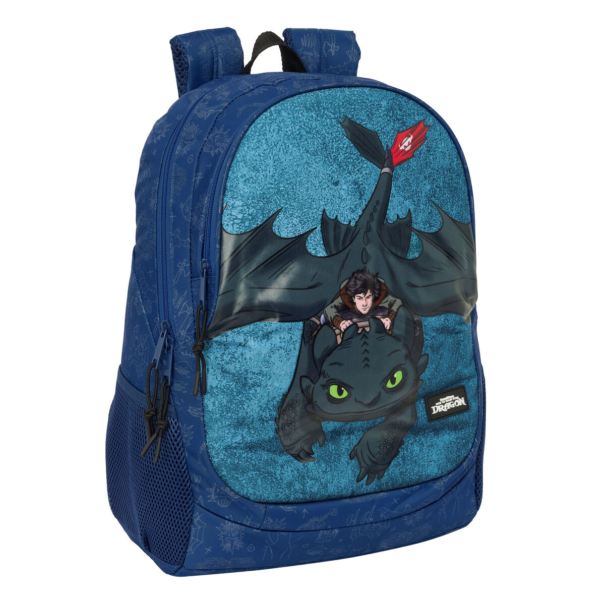 Zaino Scuola How To Train Your Dragon Blu Scuro 32 X 44 X 16 cm