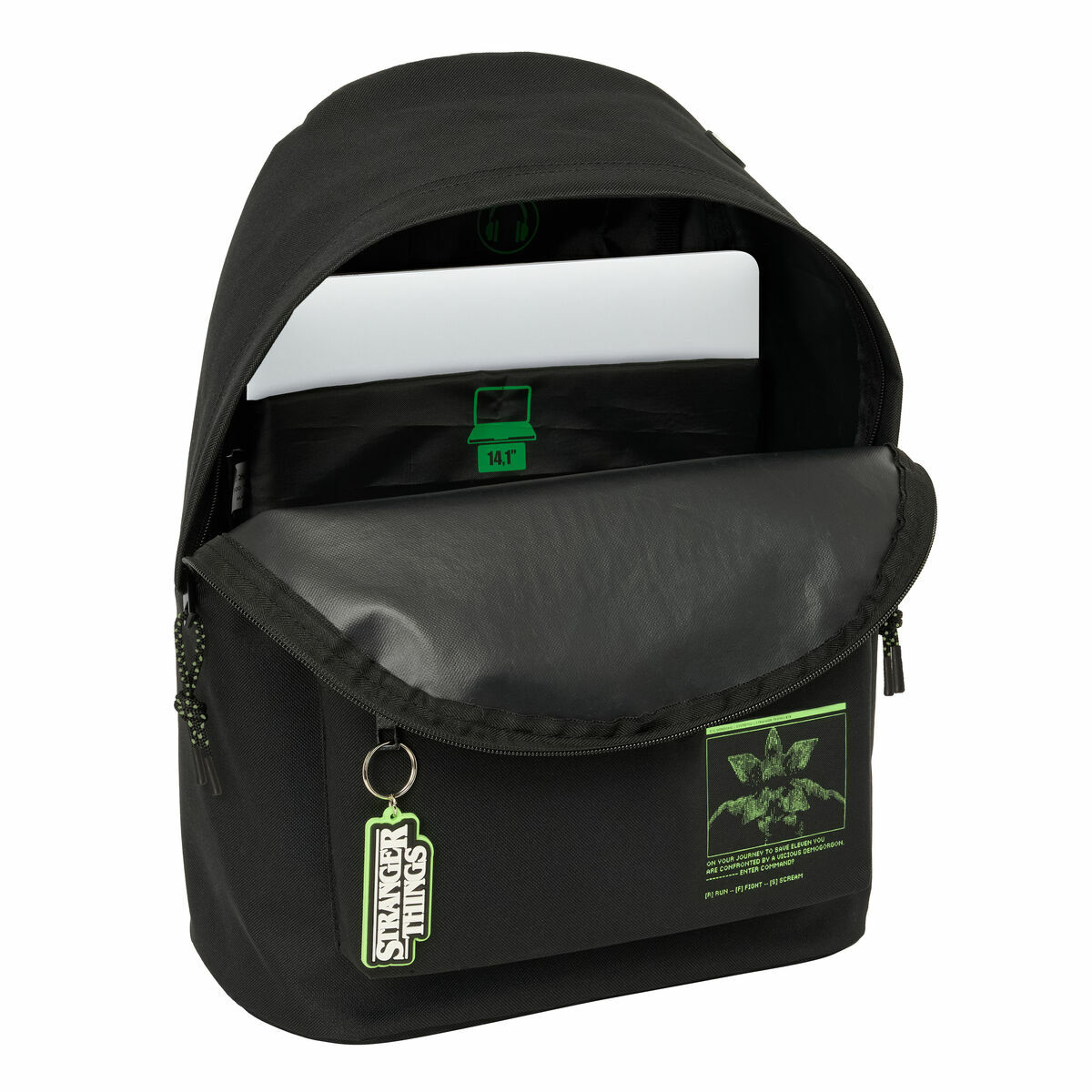 Zaino Scuola Stranger Things Nero 31 X 41 X 16 cm - Image 3