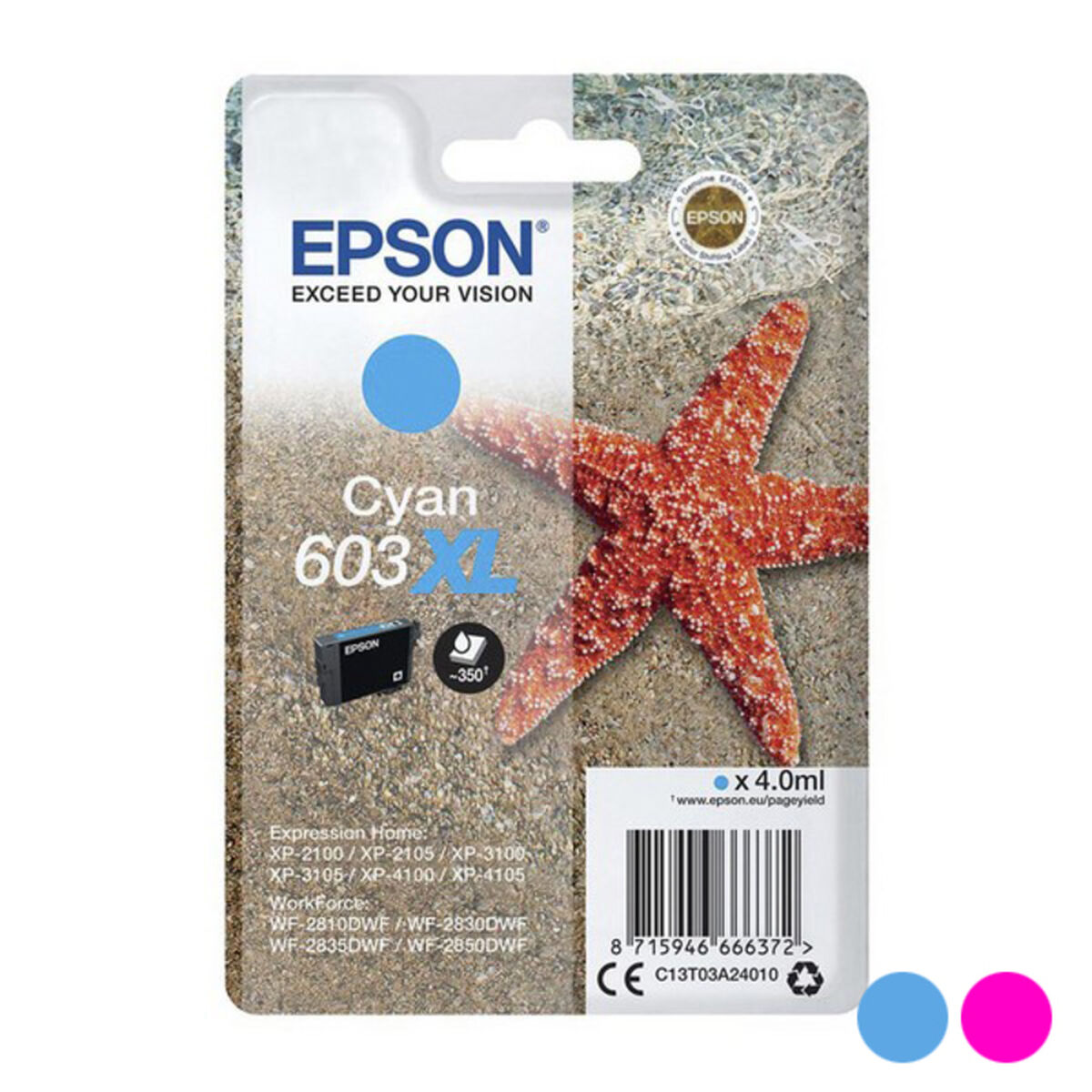 Cartuccia D'inchiostro Compatibile Epson 603xl 4 Ml Colore:magenta