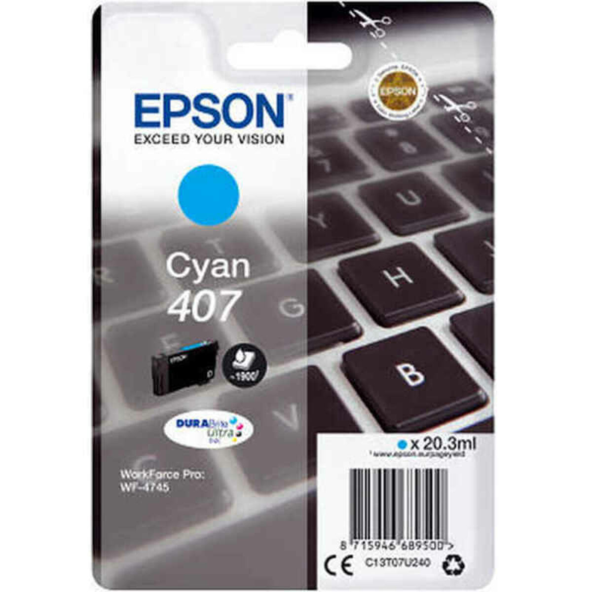 Cartuccia Ad Inchiostro Originale Epson C13t07u240 Ciano