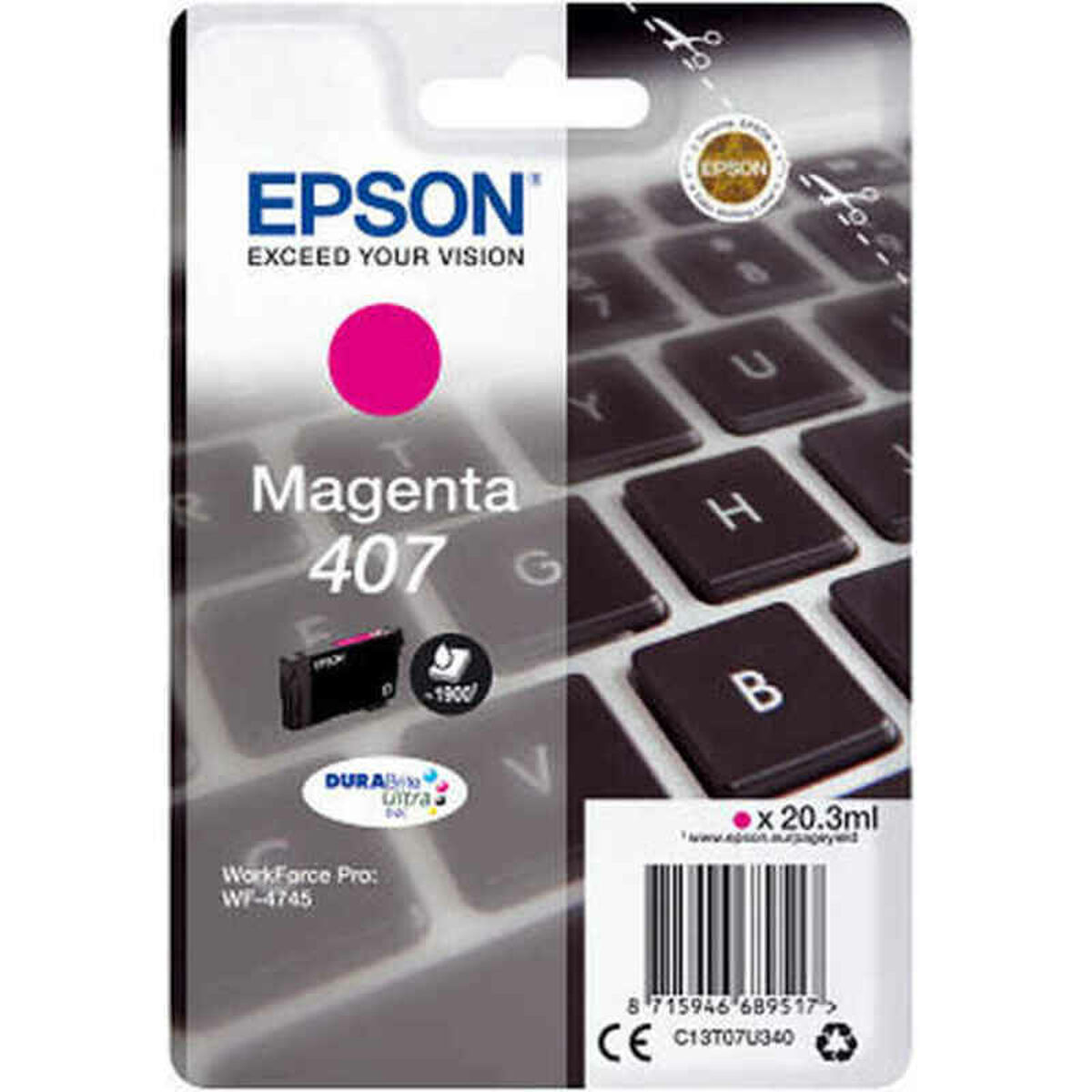 Cartuccia Ad Inchiostro Originale Epson C13t07u340 Magenta Ciano
