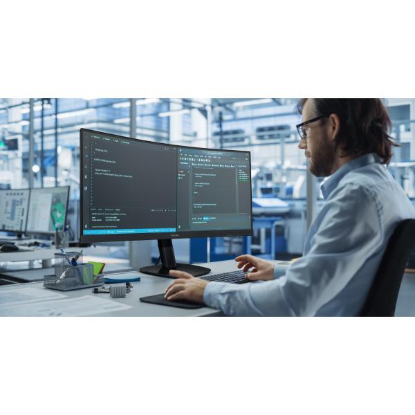 Philips Monitor Curvo 34 Led Va Wqhd 21:9 4ms 300 Cdm, Reg Altezza, Dp/hdmi, Multimediale - Image 3