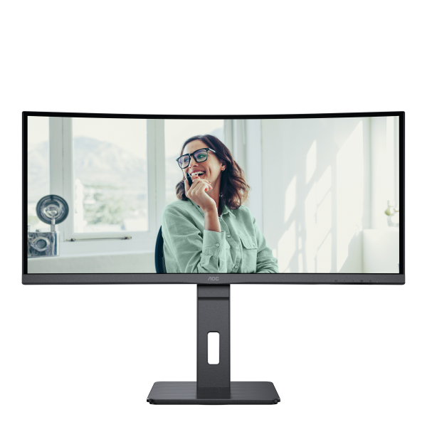 Aoc Monitor Curvo 34 Led Va Wqhd 21:9 4ms 300 Cdm, Reg Altezza, UsB-C, Dp/hdmi, Multimediale - Image 3