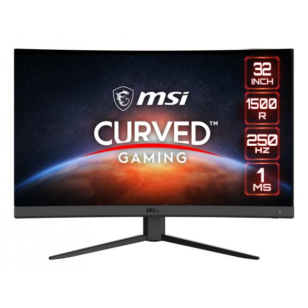 Msi Monitor Gaming Curvo 31,5 Led Va 16:9 Fhd, 1ms 250hz, 1500r, Dp/hdmi, Adobe Rgb, Srgb DcI-p3
