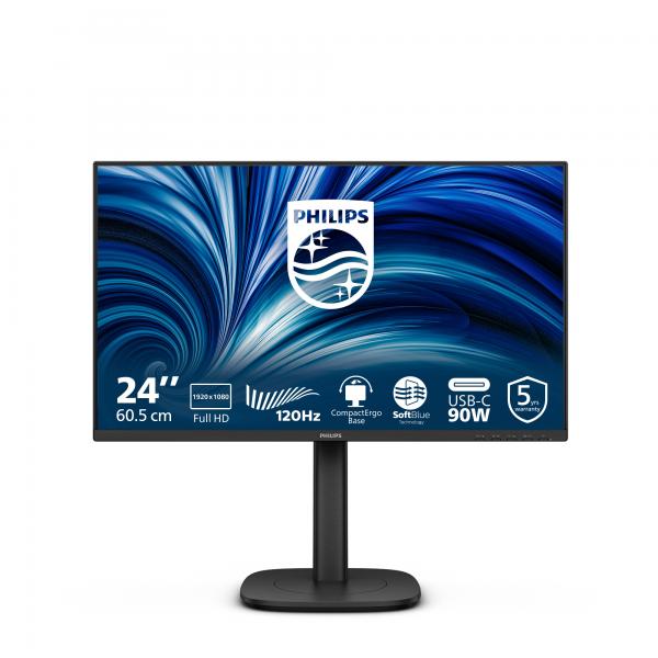 Philips Monitor 23,8 Led Ips Fhd 16:9 4ms 300 Cdm, Pivot, UsB-C Dock, Dp/hdmi