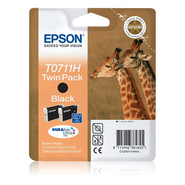 Epson T0711 Twin Pack - Confezione Da 2 - 22,2 Ml - Ad Alta Capacità