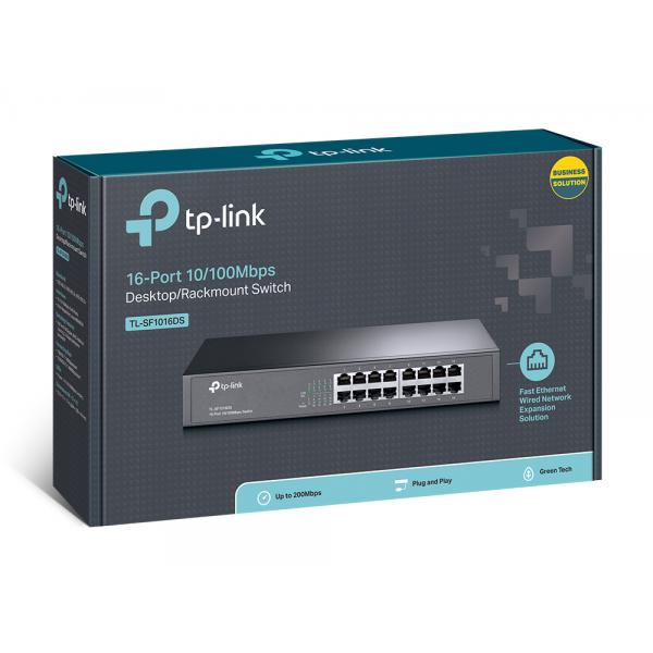 TP-Link TL-Sf1016ds - Switch - 16 X 10/100 - Desktop - Image 4