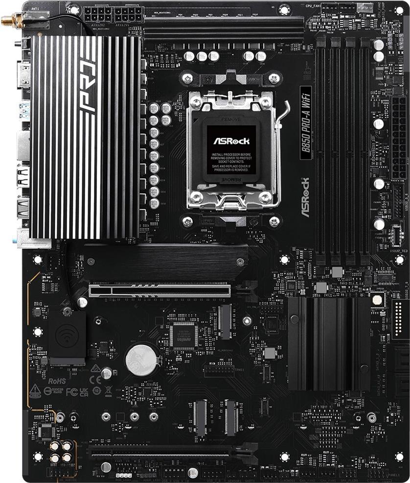Asrock B850 PrO-A Wifi Ddr5 Am5 Retail - Amd Sockel Am5 (ryzen Zen4) (90-MxbqN-A0uayz)