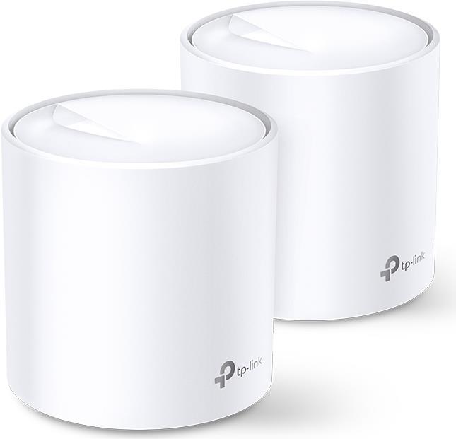 TP-Link Deco X60 - WlaN-System (2 Router) - Netz - Gige, 802.11ax - 802.11a/b/g/n/ac/ax - DuaL-Band