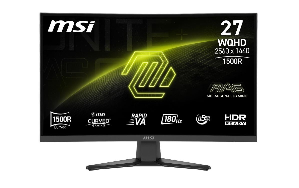 Msi Mag 275cqfde E18 Rapid Va Wqhd Gaming Display 68,6 Cm (27") - Wqhd (2560 X 1440 Pixel), 0,5 Ms, 180hz, Hdmi 2.0b, Displayport 1.4a [energieklasse