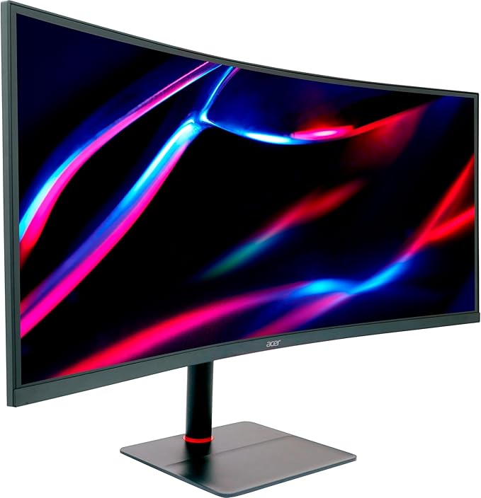Acer Nitro Xv345curxbmiipphx - Gaming Monitor 34 Zoll (86 Cm Bildschirm) Qhd, 165hz Dp/typE-C, 100hz Hdmi, 1ms (gtg), Hdmi 2.0, Dp 1.4, Curved, Höhen