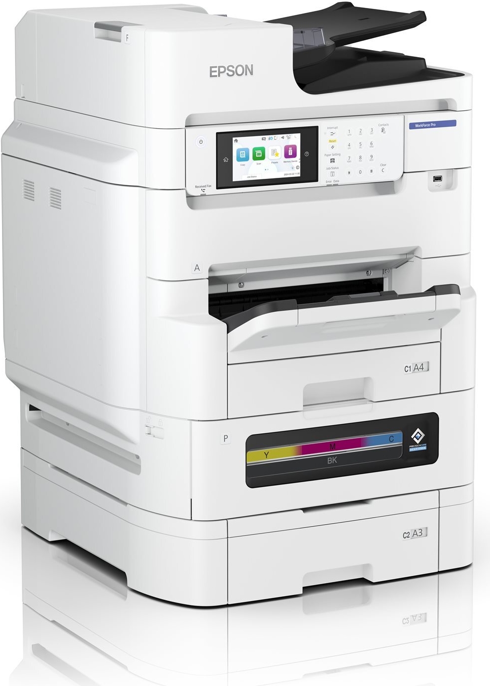 Epson Workforce Pro EM-C8101rdwf - Multifunktionsdrucker - Farbe - Tintenstrahl - A3 (medien) (c11cl32401bm)