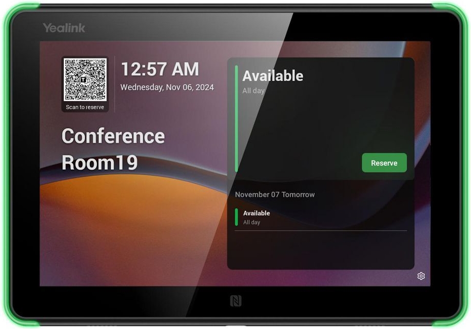 Yealink Room Panel E2 20.3 Cm (8") 802.11a, 802.11b, 802.11g, WI-Fi 5 (802.11ac) Black Bluetooth (roompanel E2)