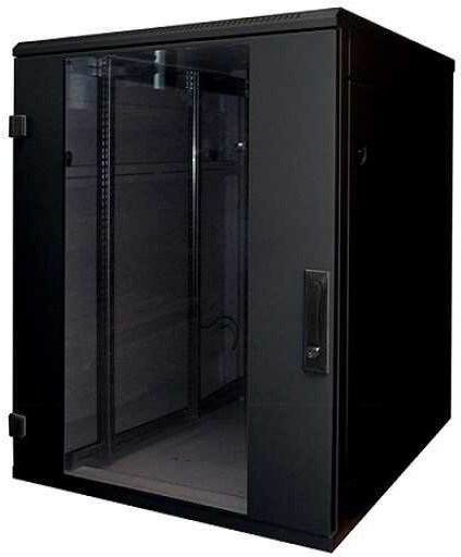 Triton 19""schrank B600/t1000 Schwarz Bis 800kg Glastuer - Rack (rmA-18-A61-BaX-N1)