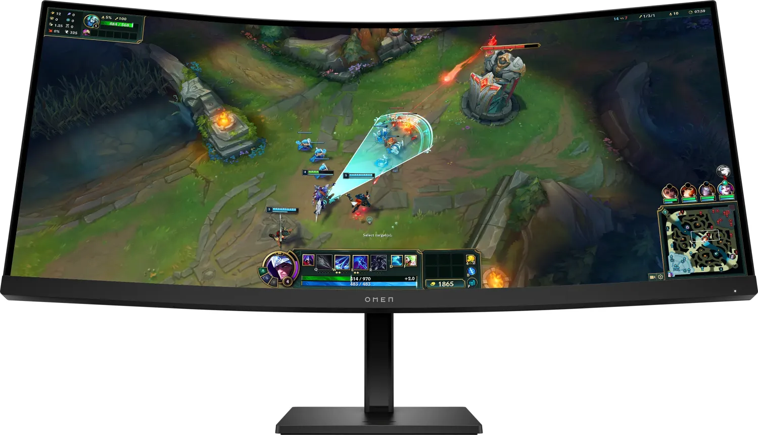Hp Omen 34c G2, GaminG-Monitor 86.4 Cm (34 Zoll), Schwarz, Wqhd, Va, Curved, Hdmi, Dp, 180hz Panel (av4c1e9#abb)