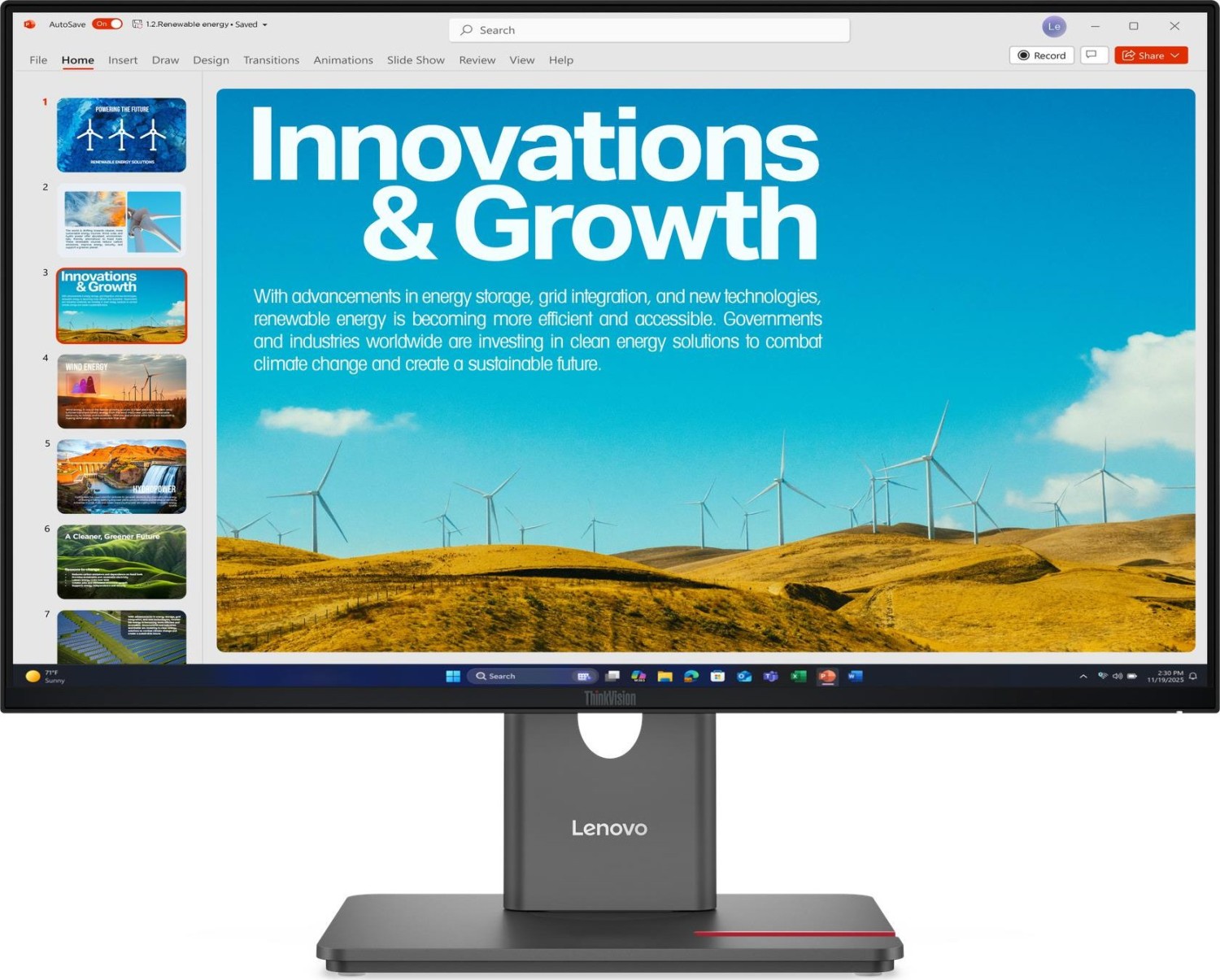 Lenovo Thinkvision P24qD-40 - LeD-Monitor - 61 Cm (24") (23.8" Sichtbar) - 2560 X 1440 Qhd @ 120 Hz - Ips - 300 Cd/m² - 1500:1 - Displayhdr 10 - 4 ms