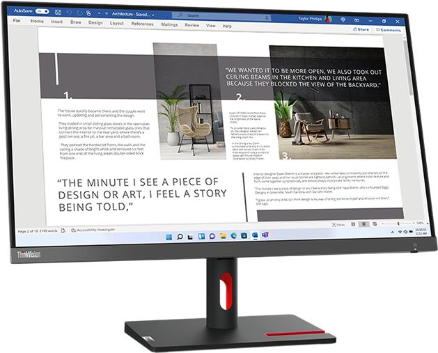 Lenovo Thinkvision S27I-30 Led Display 68,6 Cm (27") 1920 X 1080 Pixel Full Hd Grau [energieklasse E] (63dfkat4eu)