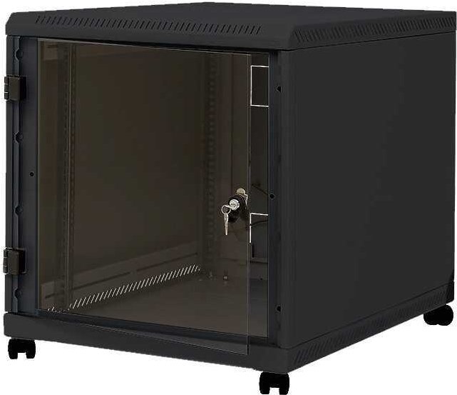 Triton 48,30cm (19") UntertiscH-Netzwerkschrank, 12 He, 600 X 900 Mm, Schwarz Ral 9005 Netzwerkschrank Mit 4 Holmen Zum Aufstellen Unter Schreibtisch