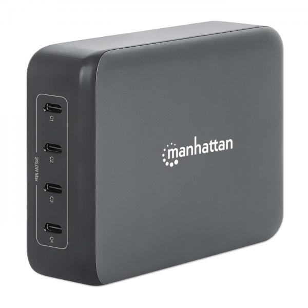 Manhattan 102667 Caricabatterie Per Dispositivi Mobili Telefono Cellulare, Computer Portatile, Console Portatile, Smartphone, Tablet Nero Ac Ricarica
