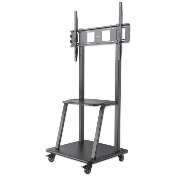Manhattan 461665 Supporti A Parete Per Tv 2,54 M [100] Pavimento Nero (tv/monitor Trolley StanD- - 37-100in Vesa To 800x600mm 150kg)