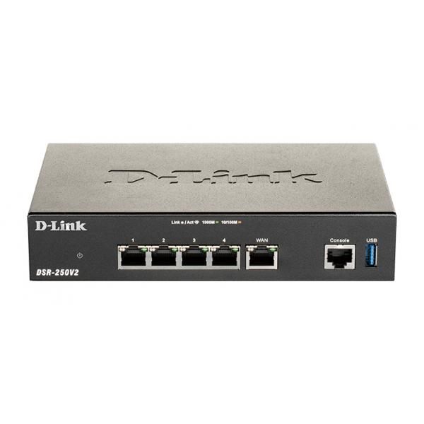 D-Link DsR-250v2/b Router Cablato Fast Ethernet, Gigabit Ethernet Nero (unified Services Vpn Router - )