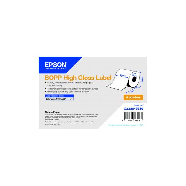 Epson C33s045736 Etichetta Per Stampante (bopp High Gloss Labelcontinuous - Roll 203mmx68m)