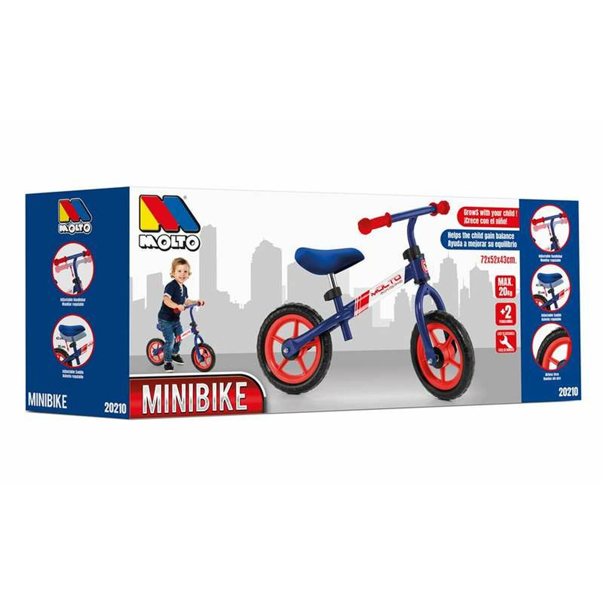 Bicicletta Per Bambini Moltó Minibike Azzurro - Image 4