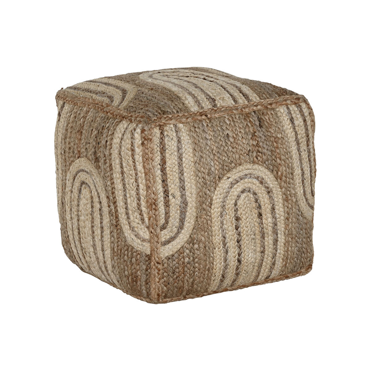 Poggiapiedi Home Esprit Beige Naturale 45 X 45 X 45 cm