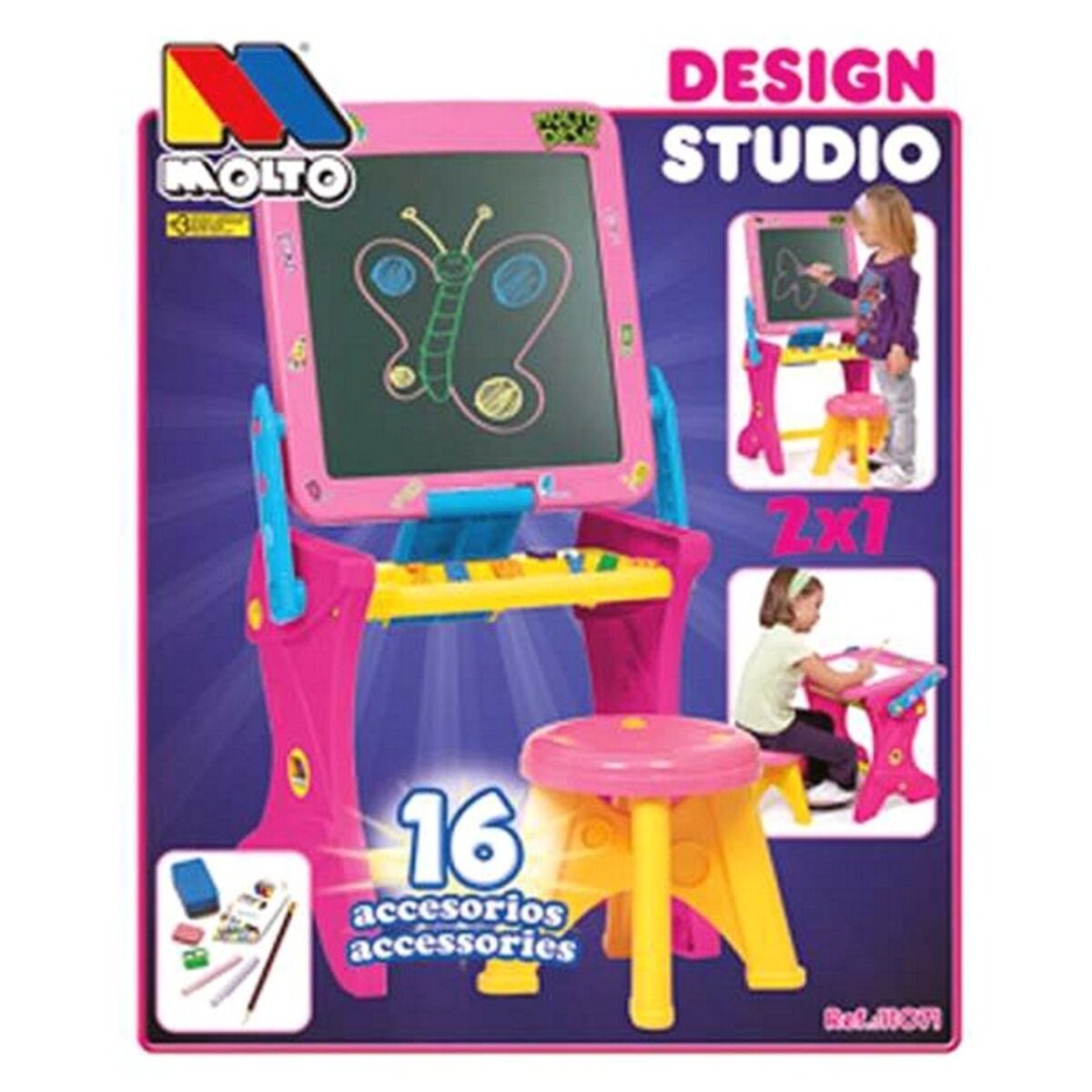 Lavagna 2 In 1 Design Studio Moltó (90 Cm)