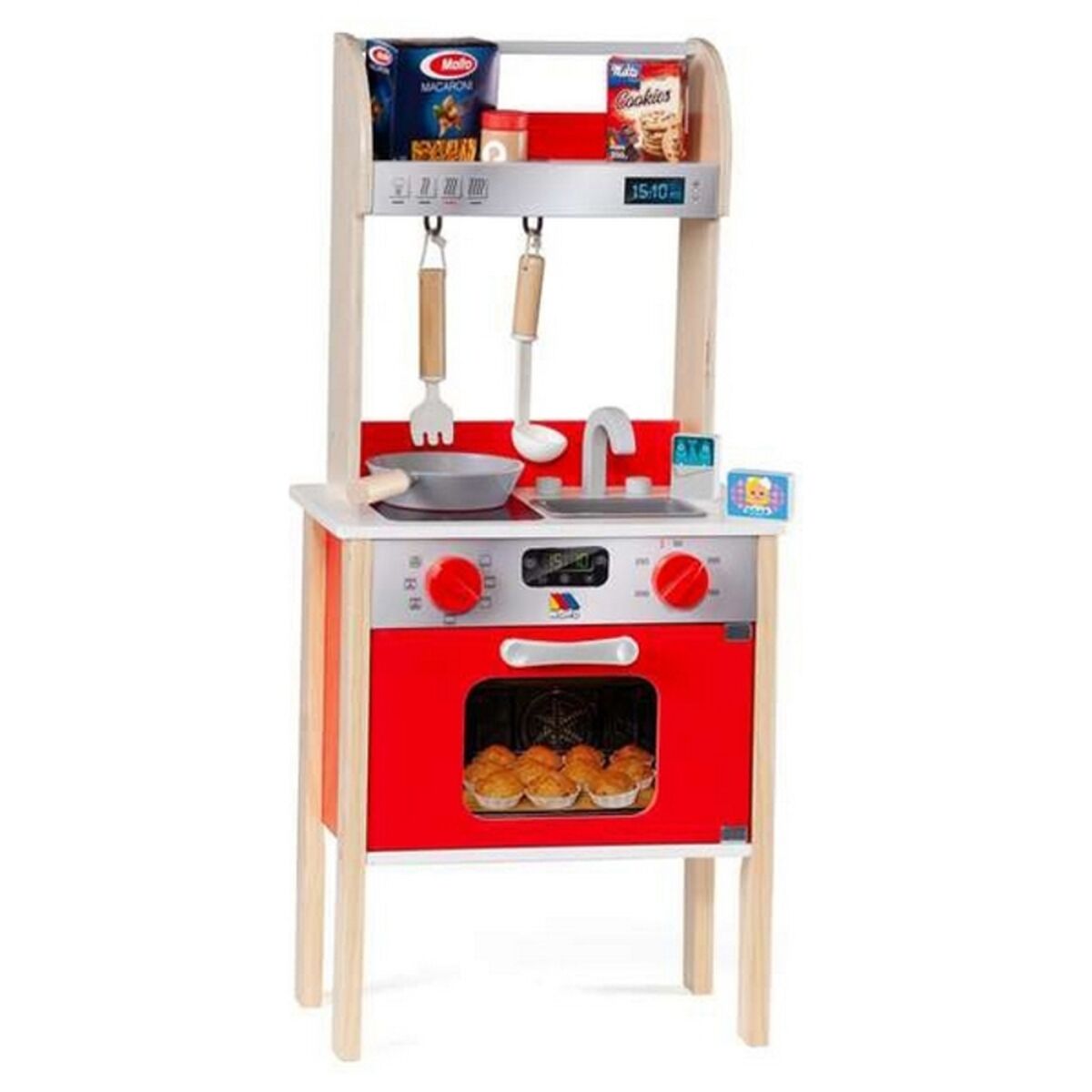 Cucina Giocattolo Moltó 21293 Legno Rosso (10 Pcs)