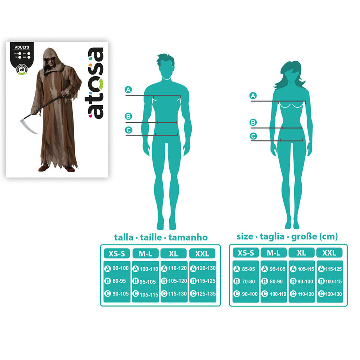 Costume Per Adulti Mago Halloween Taglia:xxl - Image 5