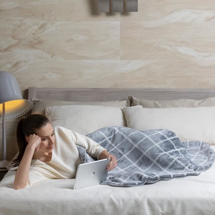 Coperta Riscaldata - Imetec - Coperta Riscaldata 150x110 Cm - 6 Temperature - Tessuto Velluto E Sherpa Touch - Lavabile In Lavatrice - Image 5