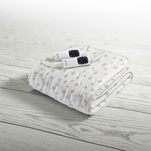 Coprimaterasso Riscaldato - Imetec - 2 Posti Adapto, 150x160 Cm - 6 Temperature Di Riscaldamento Rapido - 100% Cotone - Temperatura Costante