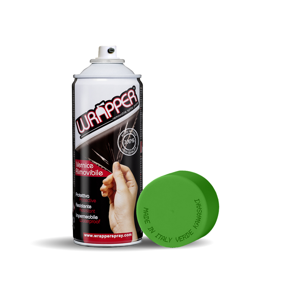 Wrapper, Pellicola Spray Rimovibile, 400 Ml - Verde Kawasaki