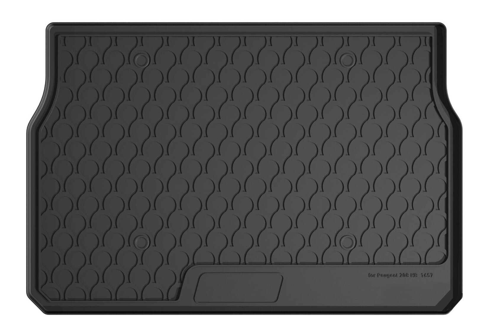 Vasca Baule Su Misura In Gomma Sintetica - Compatibile Per  Peugeot 208 5p (04/12>10/19)