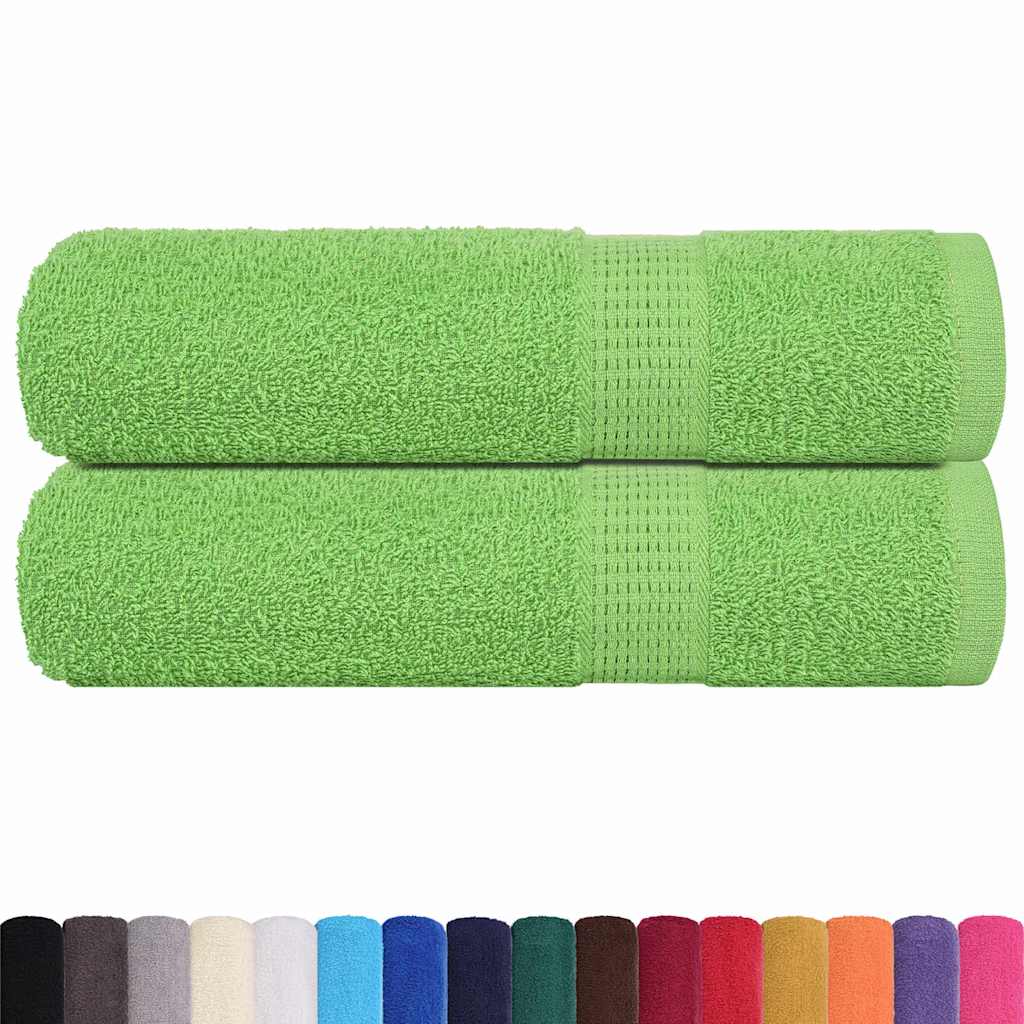 Asciugamani 2 Pz Verde Mela 50x100 Cm 360 G/m² 100% Cotone