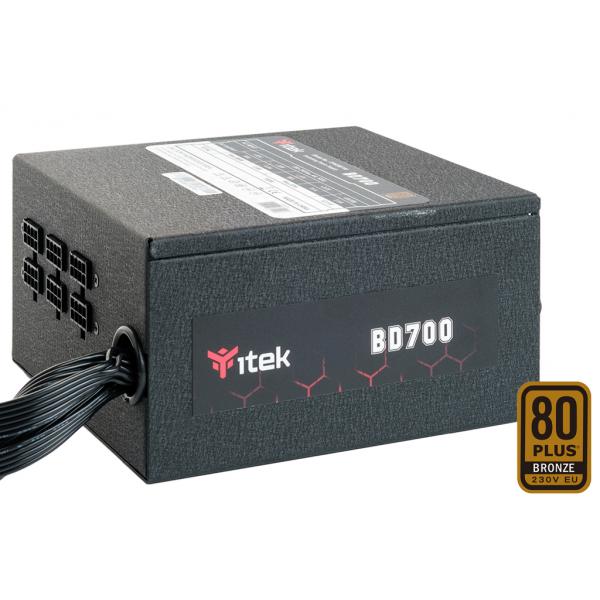 Itek Alimentatore Bd700 - 700w, 80plus Bronze, Pfc Attivo, Ventola Hdb 12cm, Dc To Dc, Semi Modulare