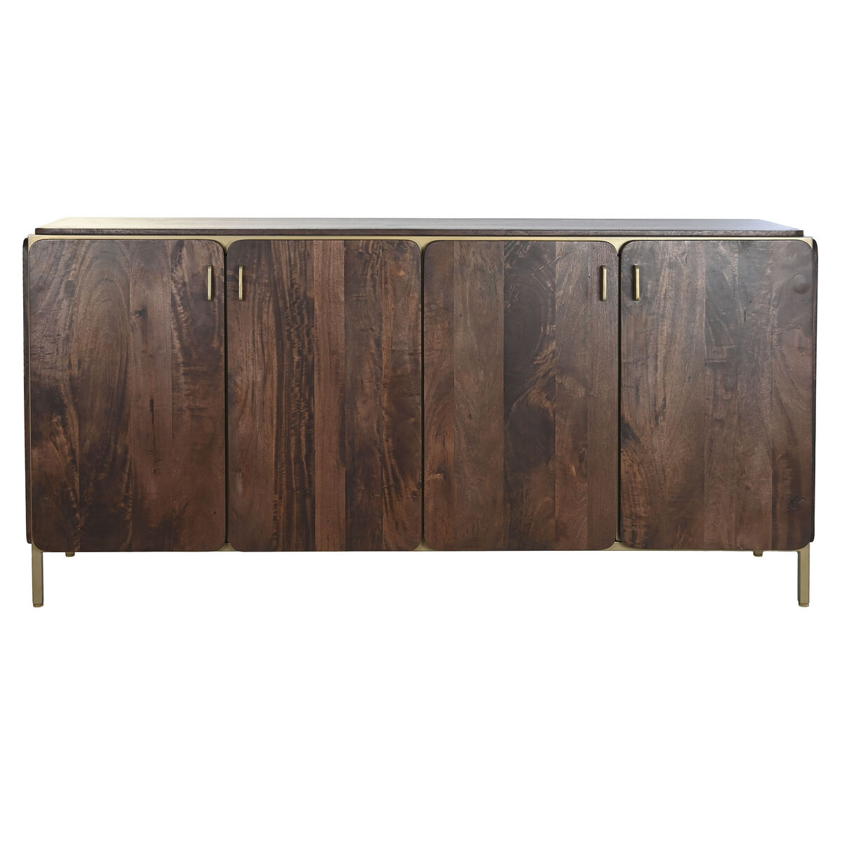 Credenza Dkd Home Decor Marrone Acciaio Legno Di Mango 160 X 40 X 81 cm - Image 6
