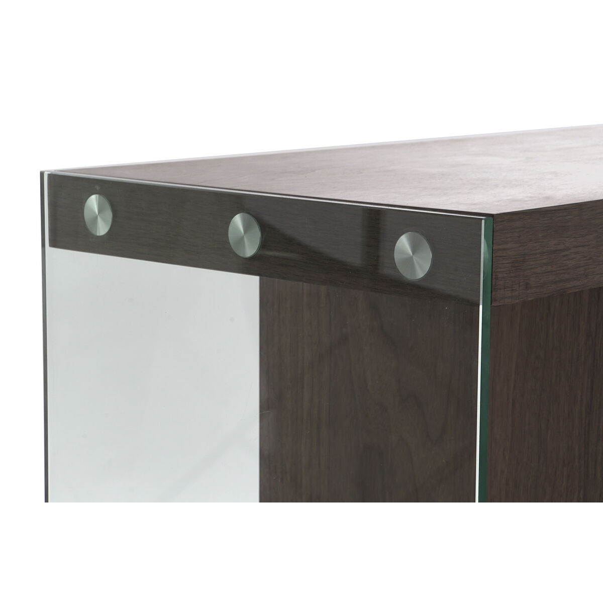 Credenza Dkd Home Decor Marrone Trasparente Cristallo Legno Di Noce Legno Mdf 160 X 45 X 80 cm - Image 3