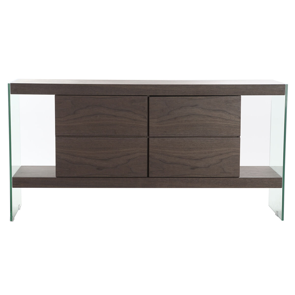 Credenza Dkd Home Decor Marrone Trasparente Cristallo Legno Di Noce Legno Mdf 160 X 45 X 80 cm - Image 6
