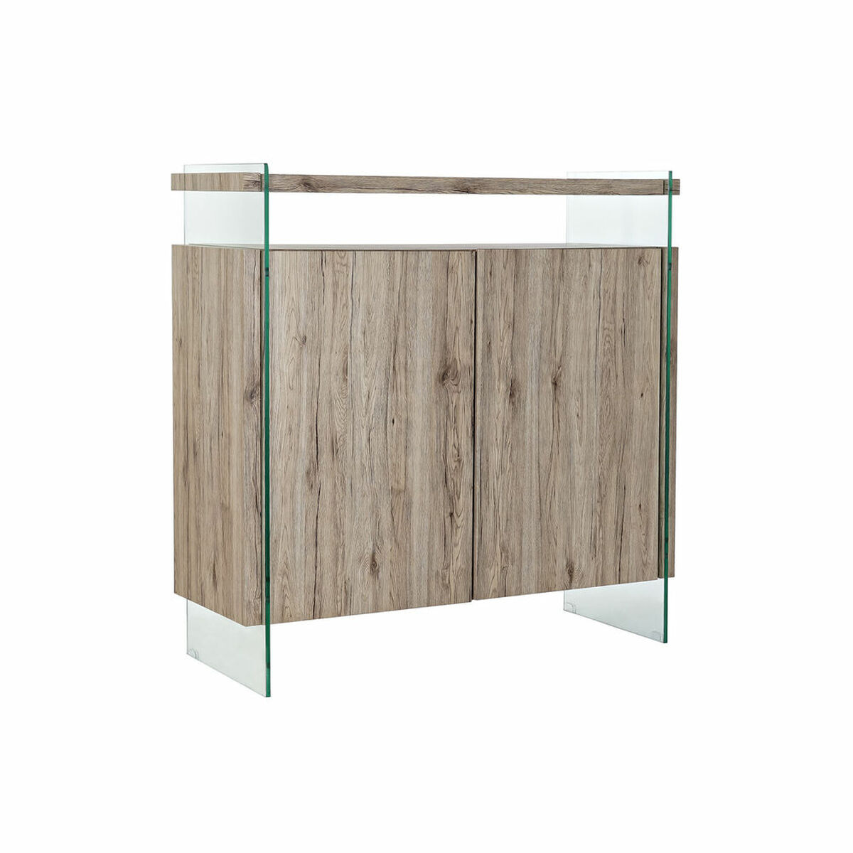 Credenza Dkd Home Decor   Naturale Vetro Temperato Legno Mdf 120 X 44 X 120 cm