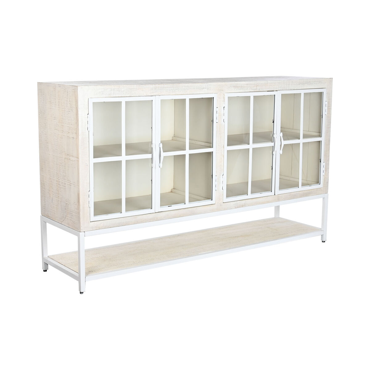Credenza Dkd Home Decor Bianco Metallo Legno Di Mango 170 X 45 X 100 cm