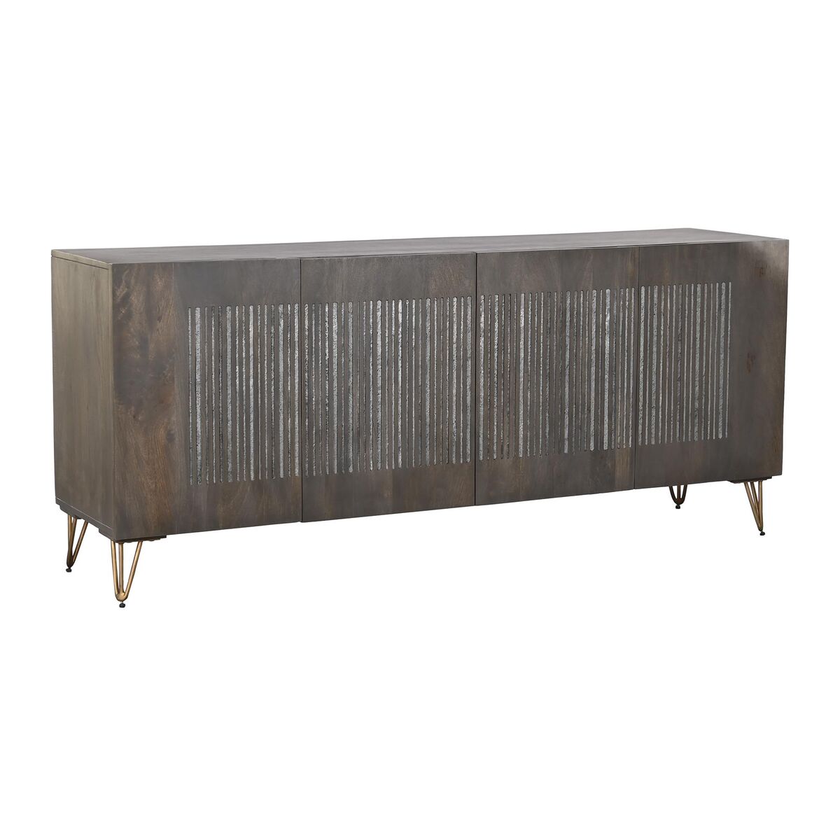 Credenza Dkd Home Decor Marrone Metallo Legno Di Mango 177 X 45 X 77 cm