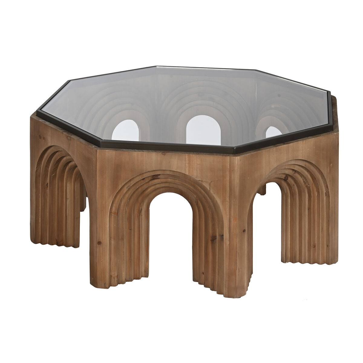 Tavolino Da Caffè Home Esprit Cristallo Legno Di Abete 99 X 99 X 46 cm