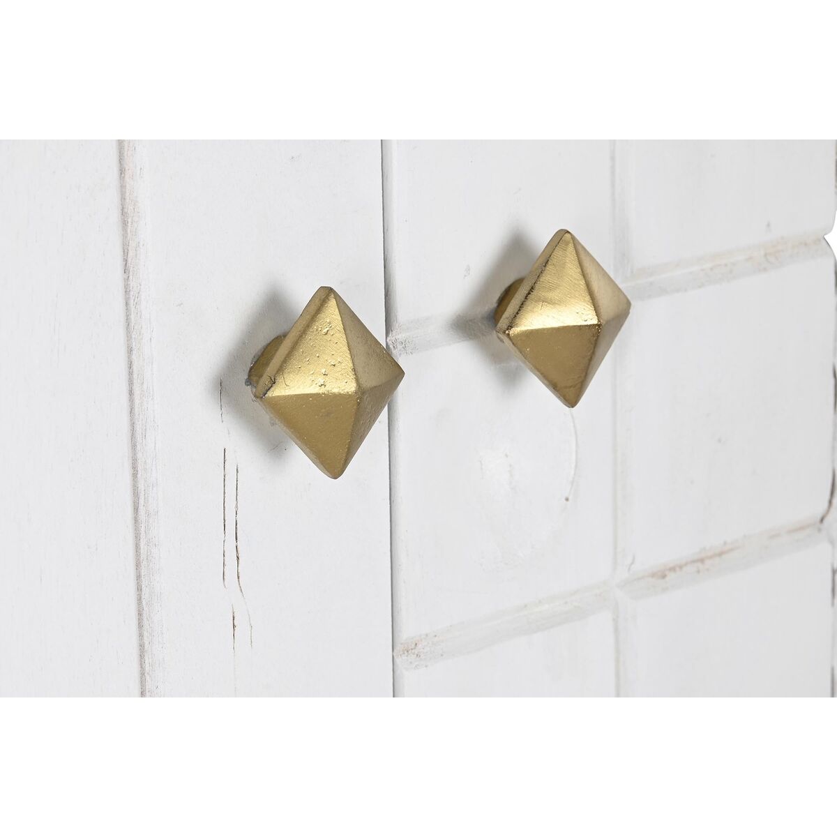 Credenza Dkd Home Decor Bianco Dorato Metallo Legno Di Mango 91 X 44 X 152 cm - Image 6