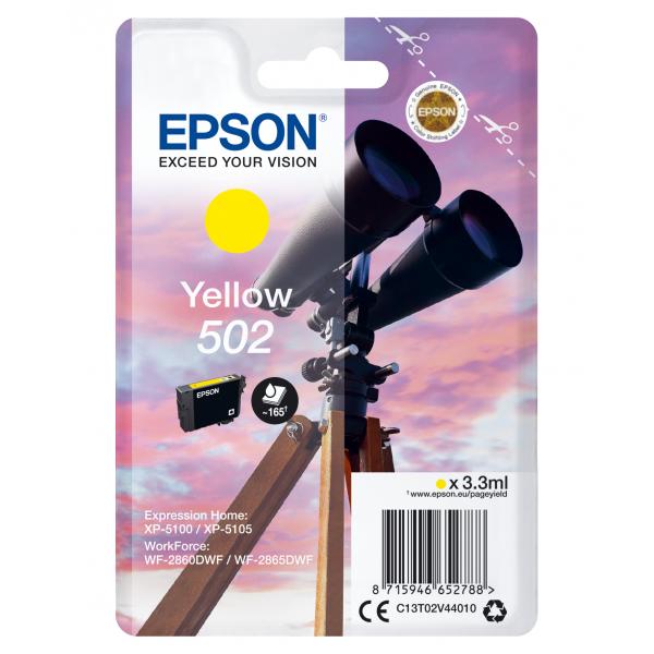 Epson 502 - 3,3 Ml - Giallo - Originale - Confezione In Blister
