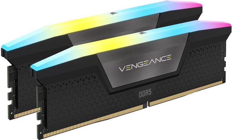 Corsair Vengeance Rgb - Ddr5 - Kit - 32gb: 2 X 16gb - Dimm 288-Pin - 5200 Mhz / Pc5-41600 - Cl40 Schwarz (cmh32gx5m2b5200c40)