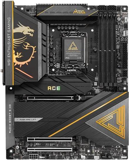Msi Meg Z890 Ace - Motherboard - Atx - Lga1851-Sockel - Z890 Chipsatz - UsB-C 3,2 Gen 2x2, Usb 3,2 Gen 1, Usb 3,2 Gen 2, Usb4, UsB-C 3,2 Gen2 - 10 gi