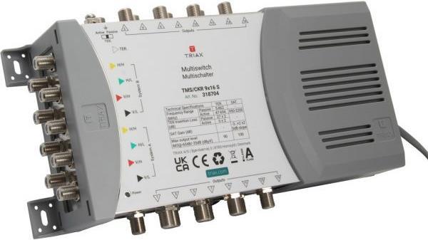 Triax Tms/ckr 9x16 S SatblocK-Verteilung 5 Eingänge 16 Ausgänge (318704)